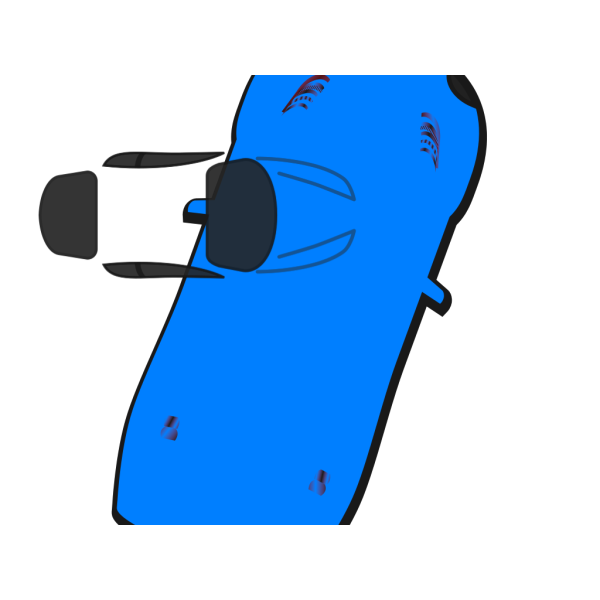Blue Car - Top View - 70 PNG Clip art