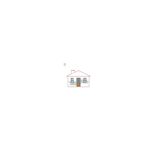 Blue Small House PNG Clip art