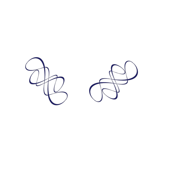 Two Navy Blue Squiggles PNG Clip art