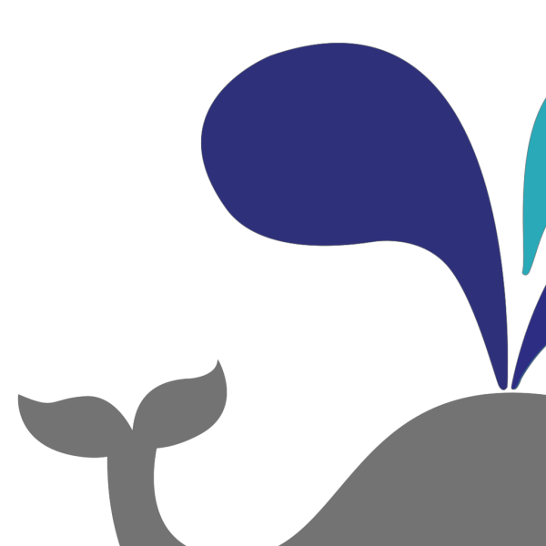 Blue Teal Whale PNG Clip art