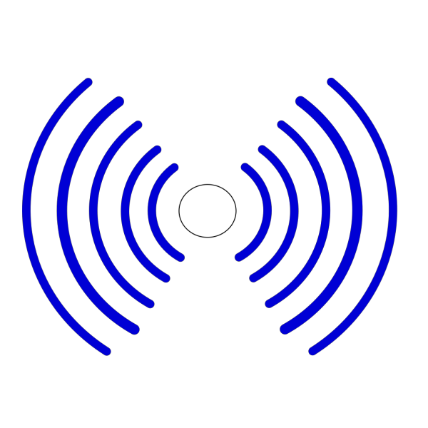 Radio Waves Blue PNG Clip art