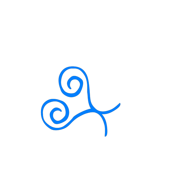 Blue Swirl Frame Top Left Corner PNG Clip art