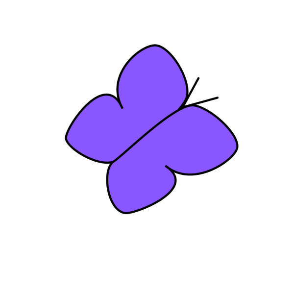 Blue/purple Butterfly 2 PNG Clip art