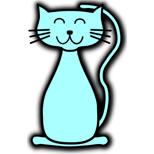 Blue Cat PNG Clip art