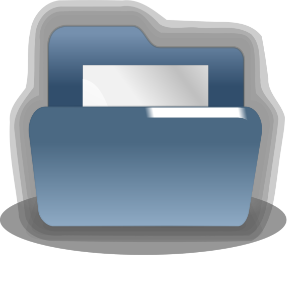 Open Blue Folder PNG Clip art
