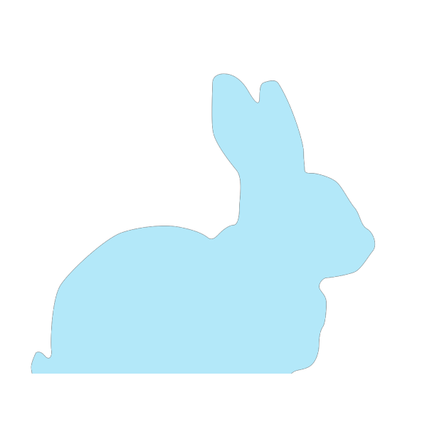 Blue Rabbit PNG Clip art