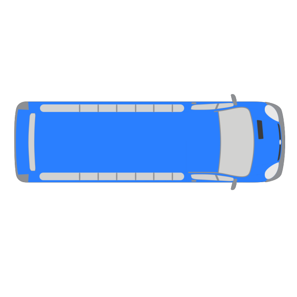 Blue Bus - 360 PNG Clip art