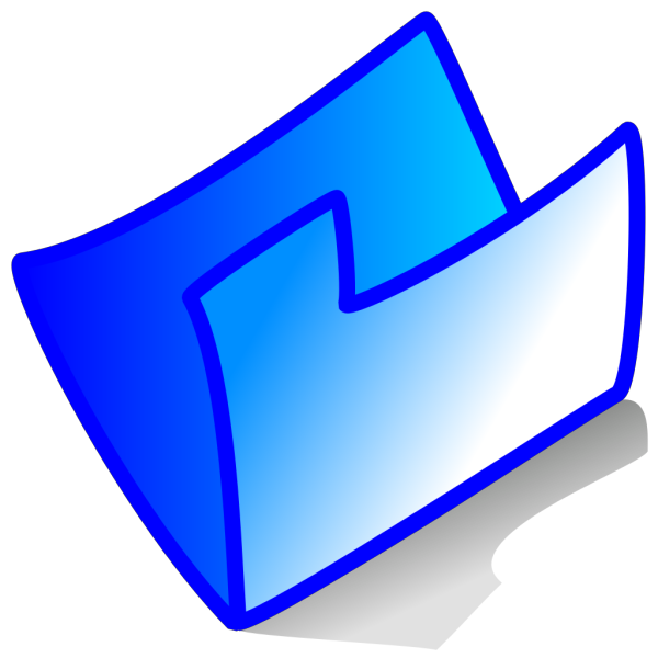Open Blue Folder PNG Clip art