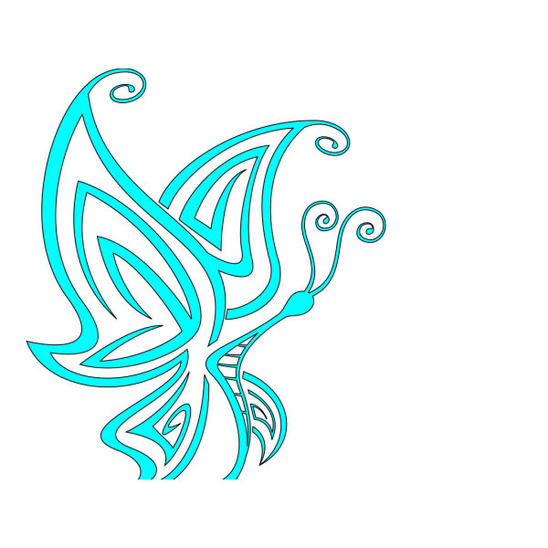 Swirl Butterfly PNG Clip art