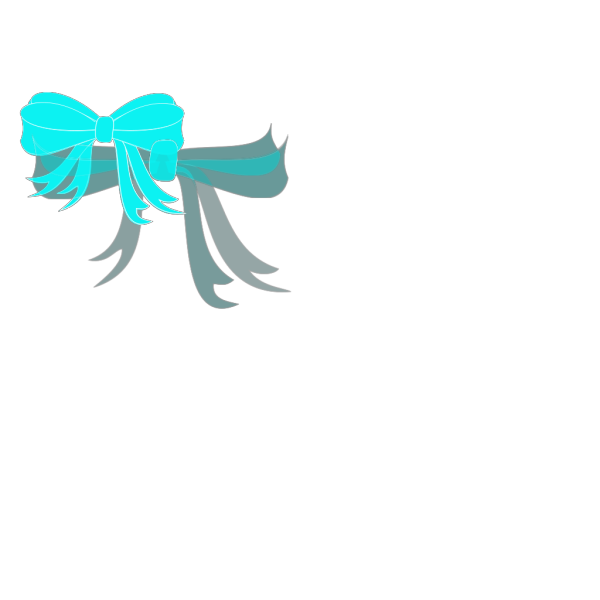 Turquoise Bow Ribbon PNG Clip art
