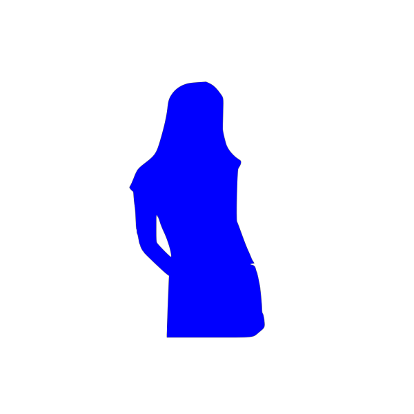 Girl Blue Silhouette PNG Clip art