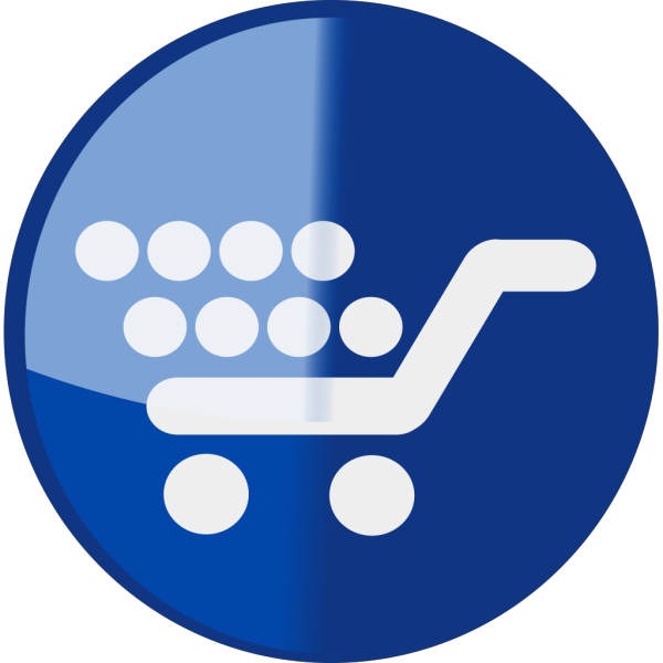 Blue Shopping Cart PNG Clip art