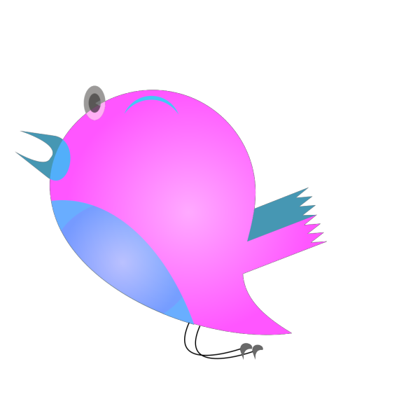 Pink Blue Bird PNG Clip art