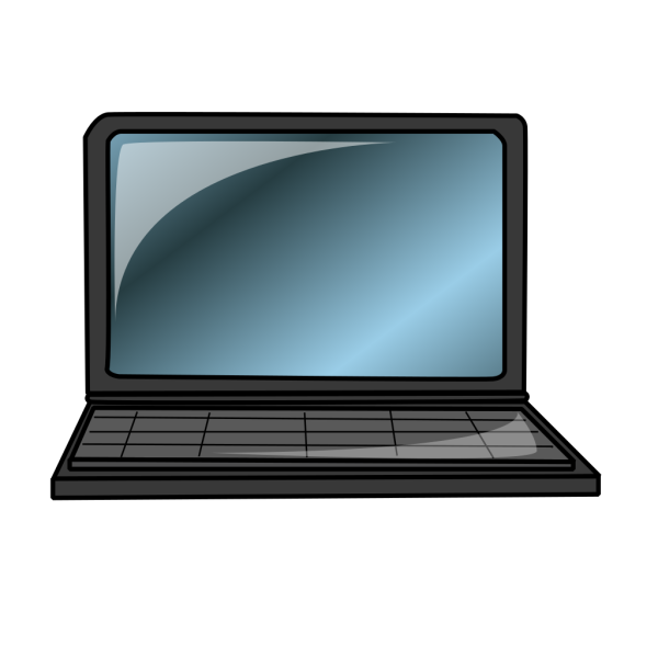 Laptop With Blue Screen PNG Clip art