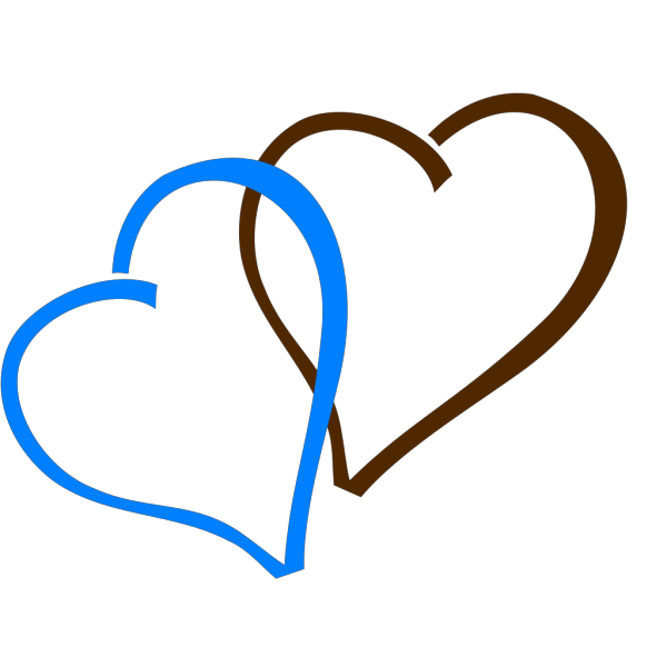 Brown And Blue Hearts PNG Clip art