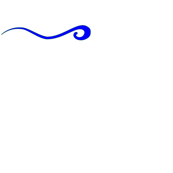 Inverted Flourish Blue PNG Clip art