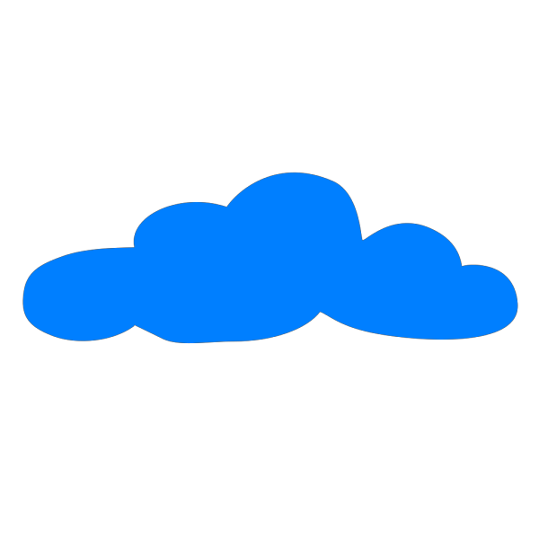 Solid Blue Cloud PNG Clip art