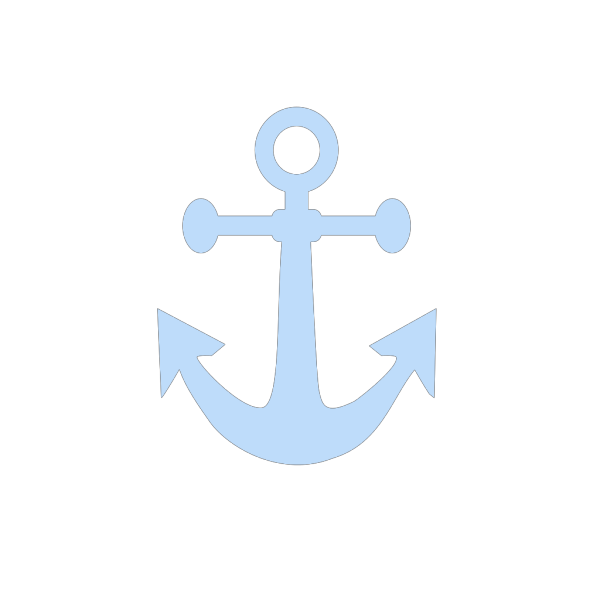 Light Blue Anchor PNG Clip art