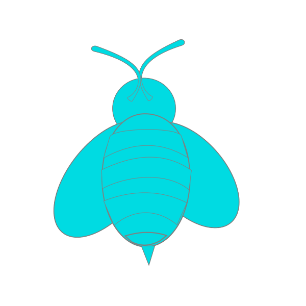 Blue Bee PNG Clip art