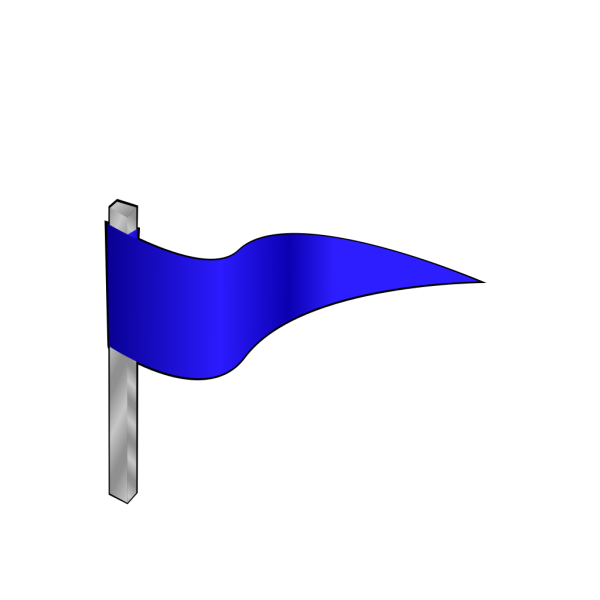 Waving Dark Blue Flag PNG Clip art