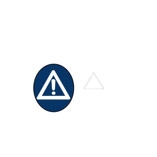Blue Caution Sign PNG Clip art