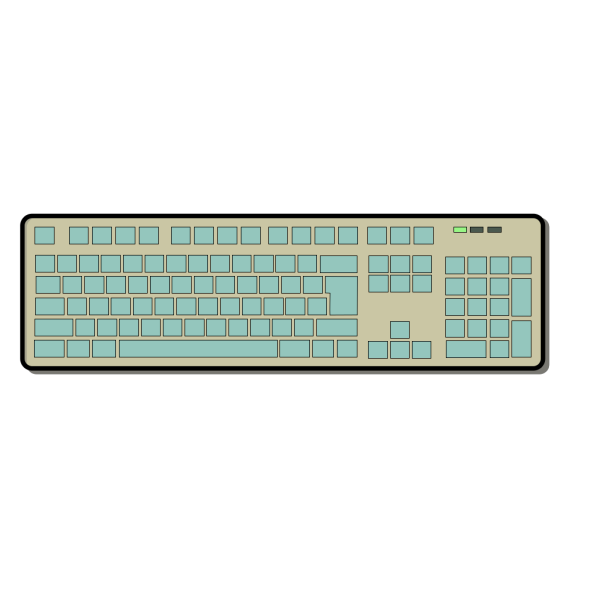 Blue Computer And Keyboard PNG Clip art