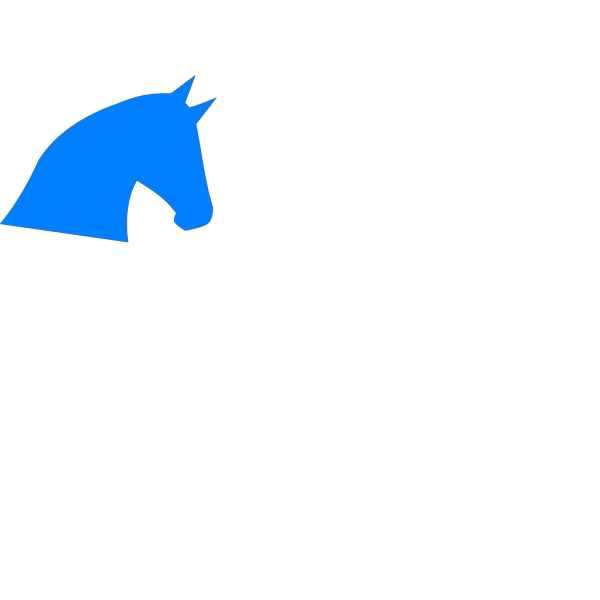 Blue Horse Head Silhouette PNG Clip art