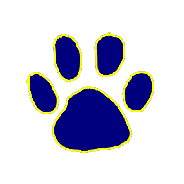 Tiger Paw Dark Blue PNG Clip art