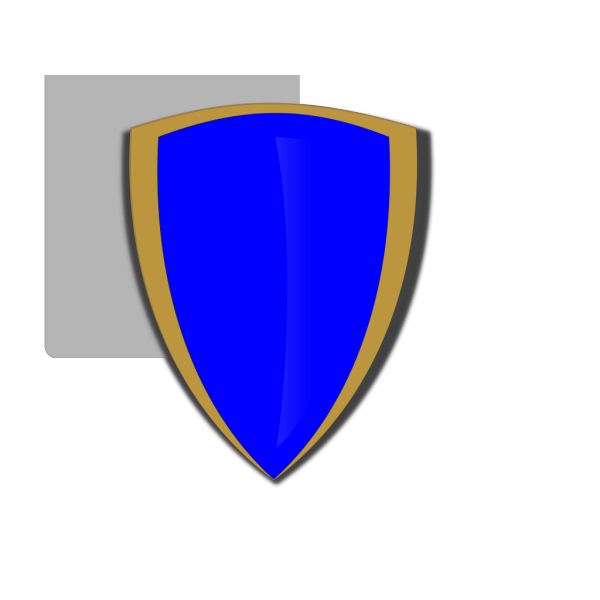 Gold And Blue Shield PNG Clip art