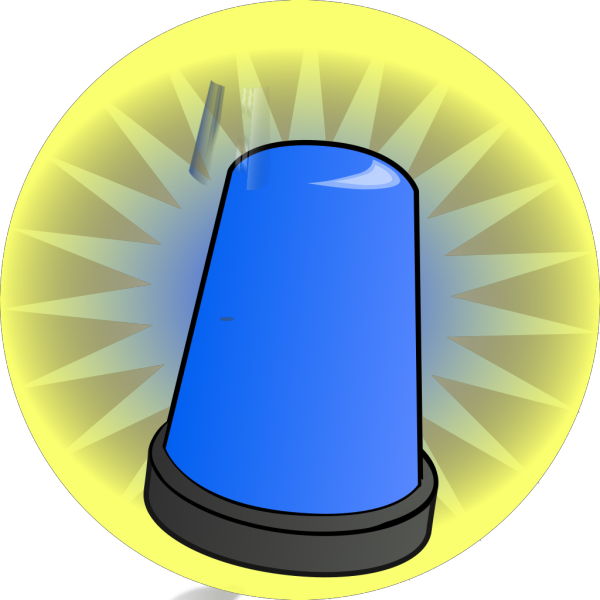Blue Light Alarm PNG Clip art