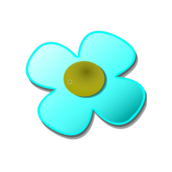 Light Blue Game Marble Flower PNG Clip art