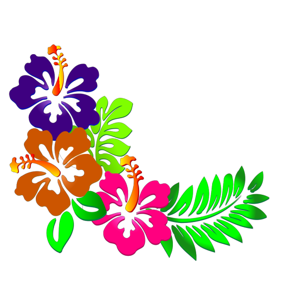 Hibiscus Corner PNG Clip art