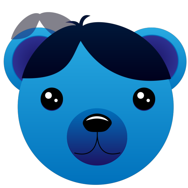 Blue Male Bear PNG Clip art
