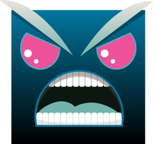 Angry Square Face PNG Clip art