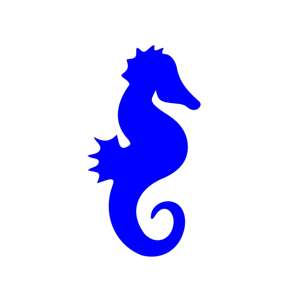 Blue Sea Horse PNG Clip art