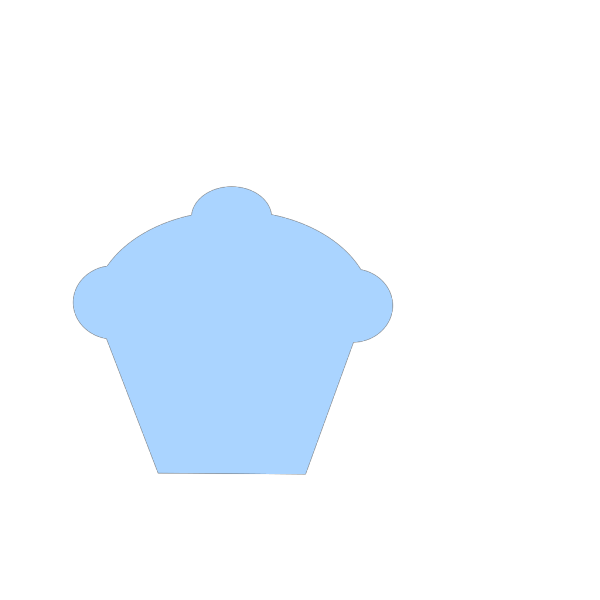Cupcake Green And Blue PNG Clip art