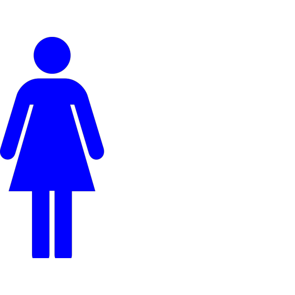 Blue Female Restroom Symbol Clip art