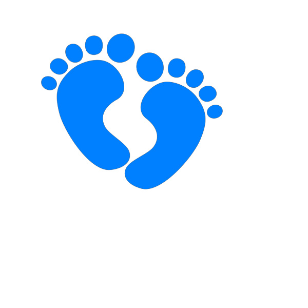 Blue & Green Baby Feet PNG Clip art