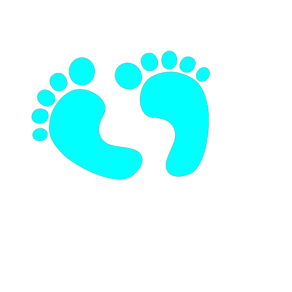 Blue Baby Feet PNG Clip art
