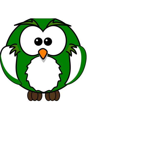 Blue And Green Owl On Branch PNG Clip art