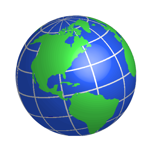 Globe world 3D PNG image
