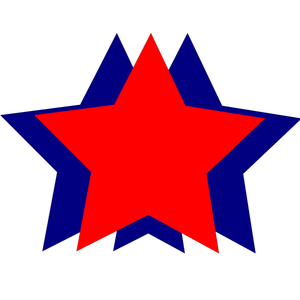 Orange And Blue Star Wings PNG Clip art