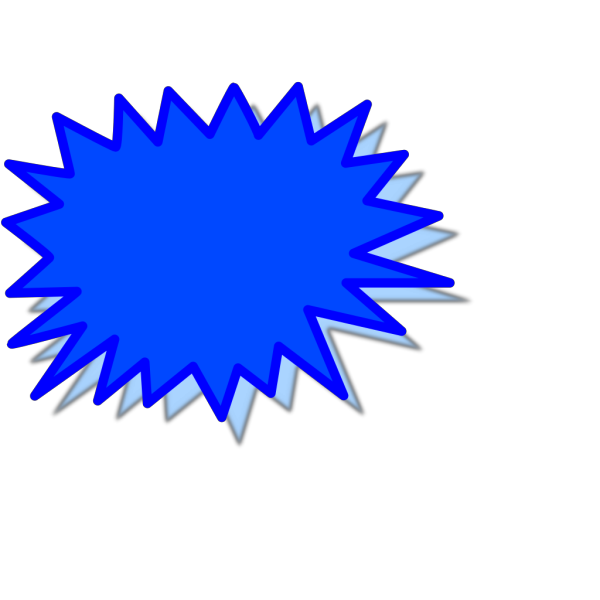 Blue Starburst PNG Clip art