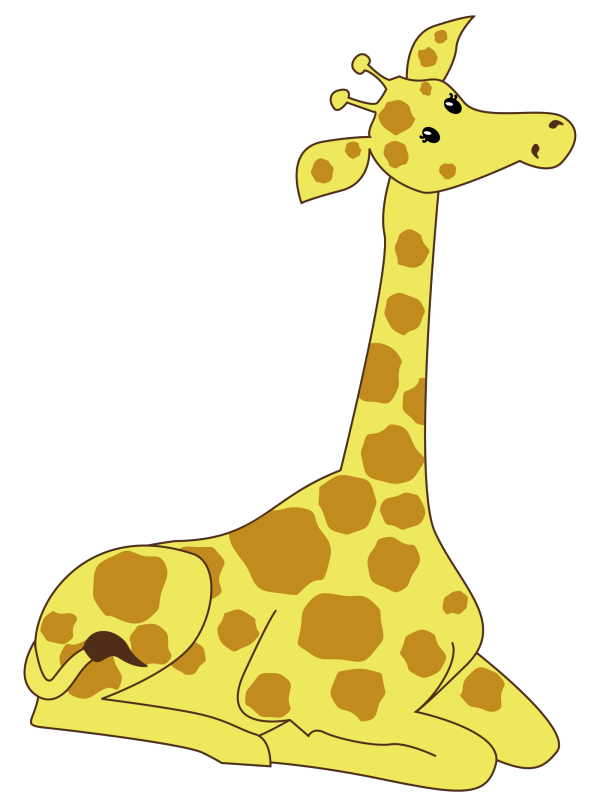 Blue Giraffe No Spots PNG Clip art