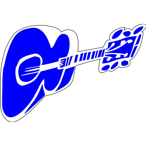 Blue Guitar Awe View PNG Clip art