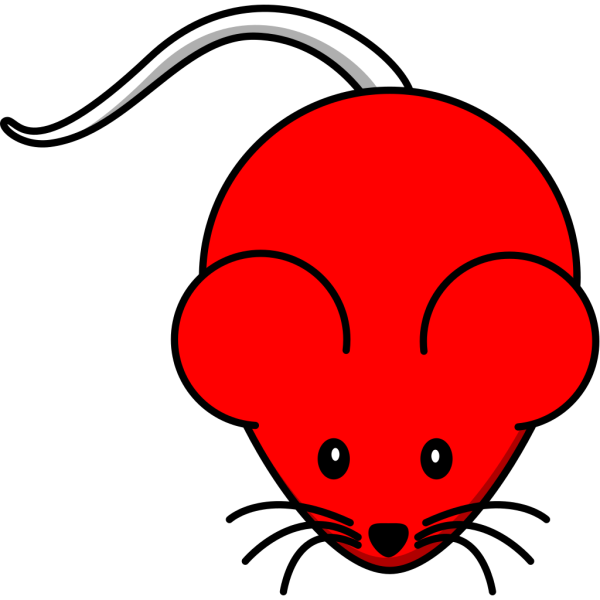 Red Mouse Blue Tail PNG Clip art