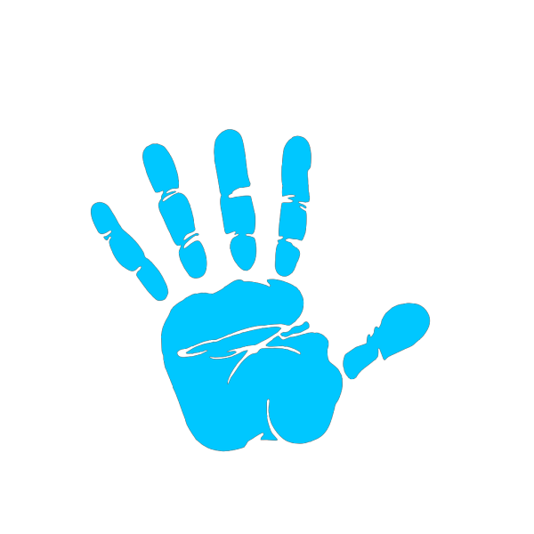 Hand Print Dusty Blue PNG images