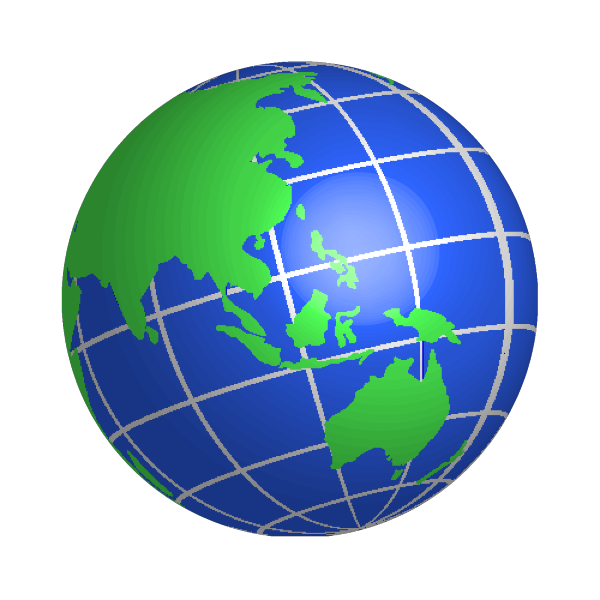 Globe 3D Blue and Green PNG Clip art