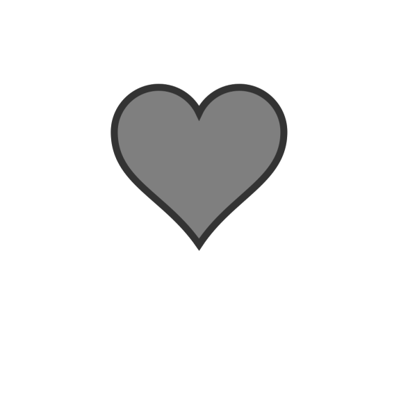 Gray Heart PNG Clip art