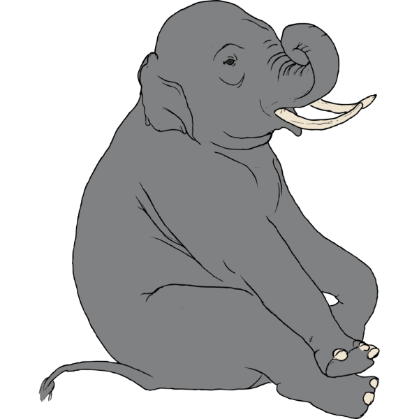 Sitting Elephant PNG Clip art